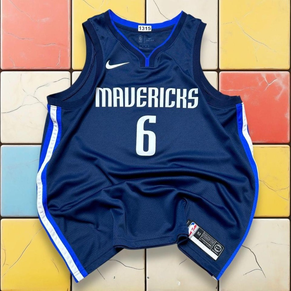 VTG Nike Dallas Mavericks NBA Jersey Y2K Men XL‎ Blue Porzingis Swingman Dri Fit